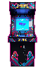 Pixel art arcade cabinet